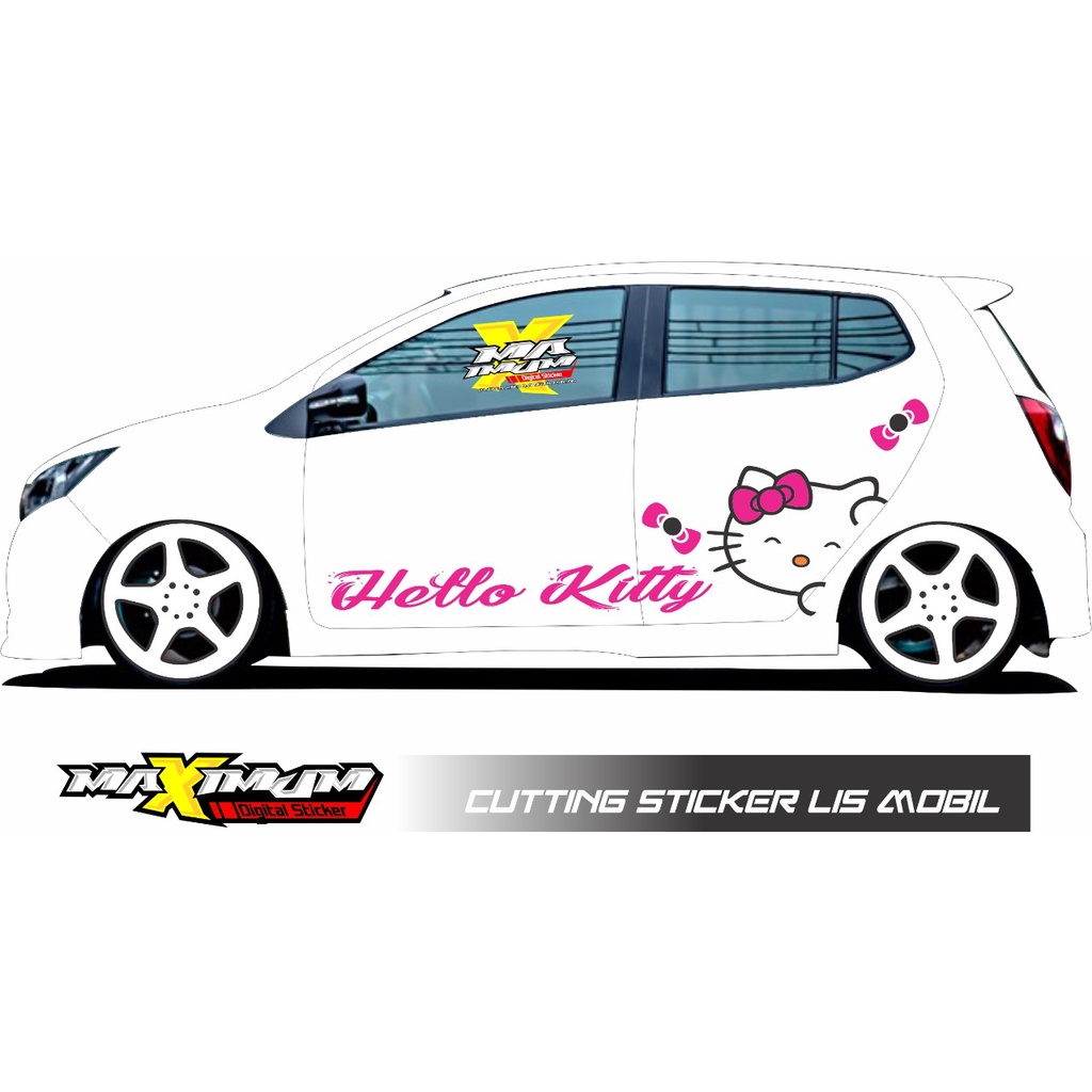STICKER CUTTING / POLET  STICKER MOBIL HONDA JAZZ / BRIO / AGYA / AYLA / AVANZA /XENIA MOTIF HELLO K