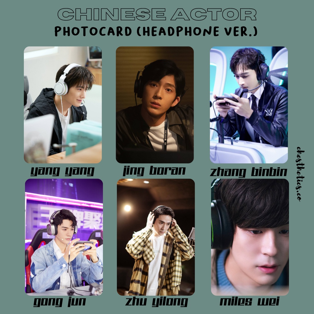 Aktor China Actor Headphone Ver. Photocard (Luo Yunxi Xiao Zhan Yang Yang Jing Boran Zhang Binbin Go