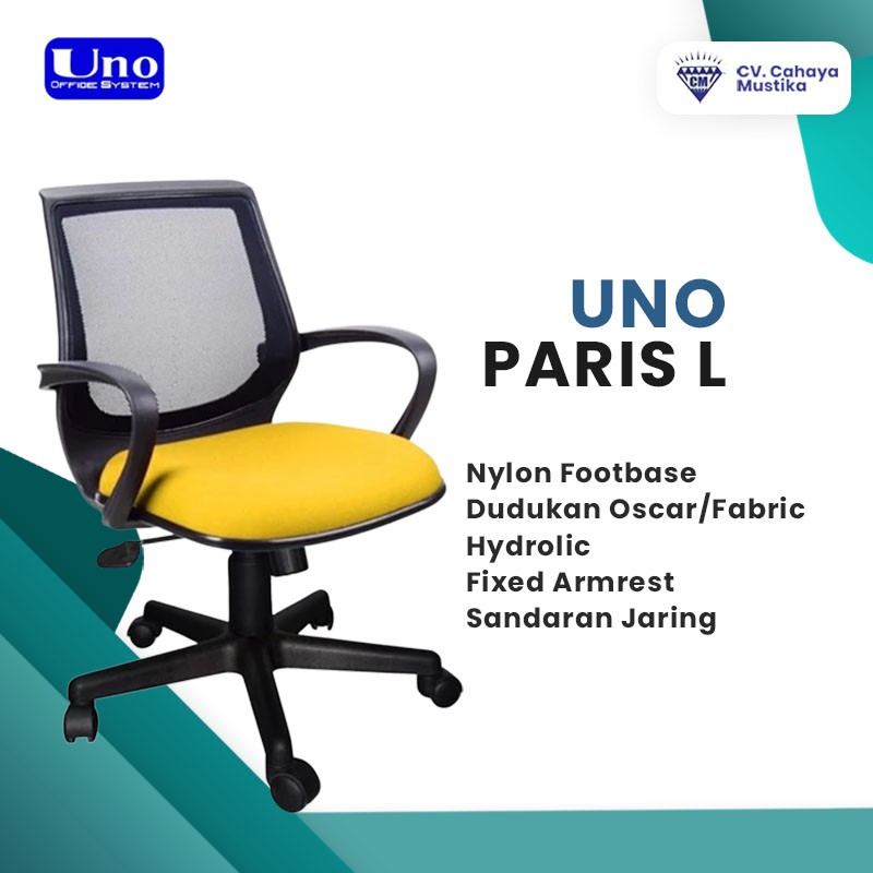 Jual Kursi Kantor Putar/Kursi Kantor Hidrolik/Kursi Kantor Minimalis Murah Di Malang UNO Paris L
