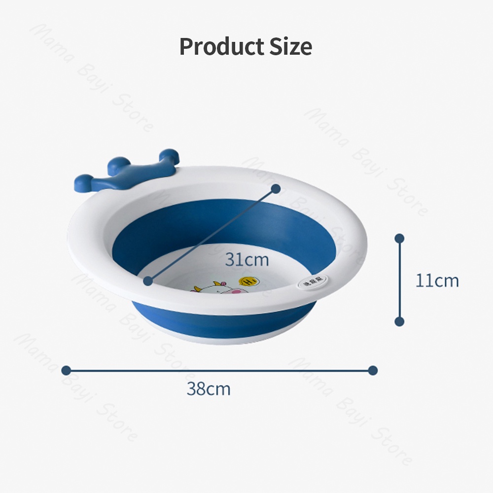 MamaBayiStore Baskom Plastik Lipat Kecil Mandi Bayi Lipat Serbaguna