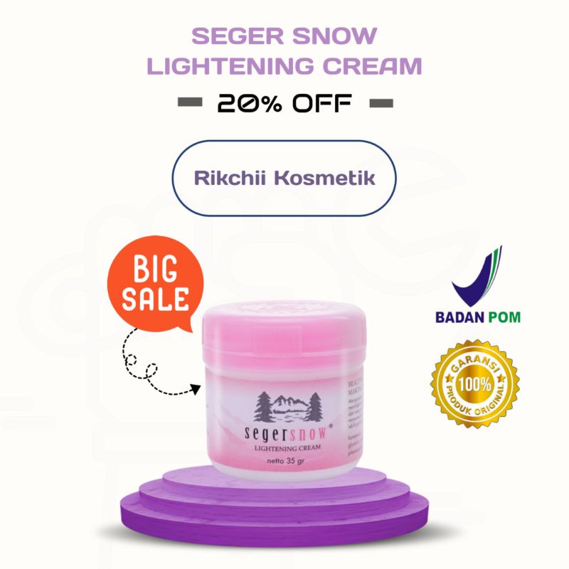 Seger Snow Lightening Cream / Seger Snow Cream / Seger Snow Pink / Seger Snow / Perawatan Wajah / Pe
