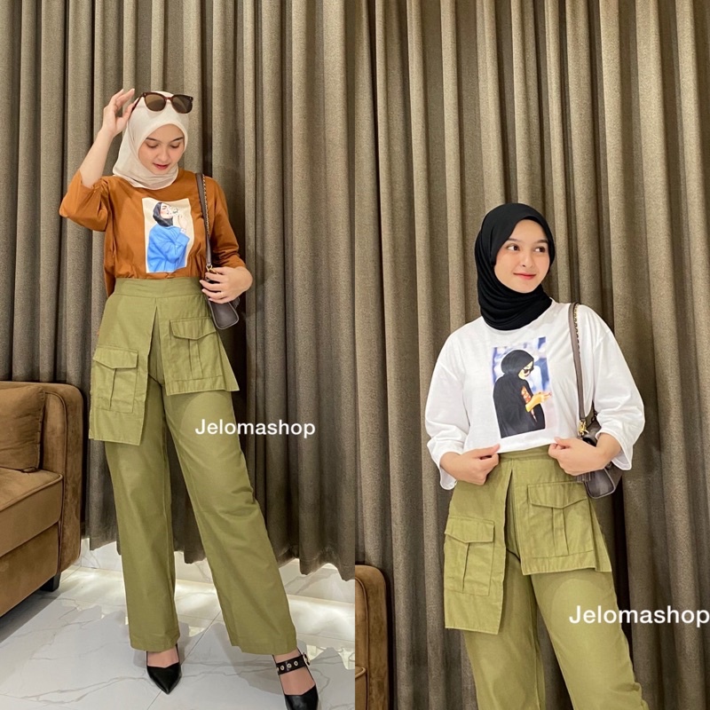 GLADIS KAOS OVERSIZE / Blus kaos Oversize wanita Besic Tshirt hijab