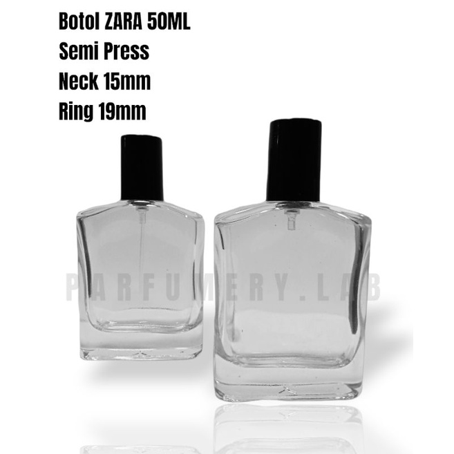 Jual BOTOL ZARA 50ml semi press, Neck 15mm ,Ring 19mm | Shopee Indonesia