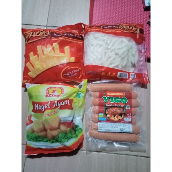 

sosis vigo naget dan kentang