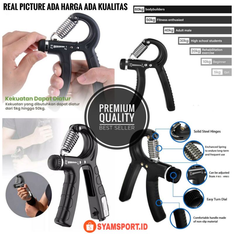 Handgrip Olahraga Tangan Import Quality / Alat Latihan Tangan / Penguat Tangan / Alat Olahraga Tanga