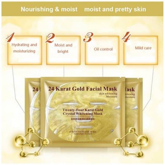 Download Bioaqua 24 Karat Gold Facial Mask Crystal Whitening Mask Masker Anti Aging Shopee Indonesia PSD Mockup Templates