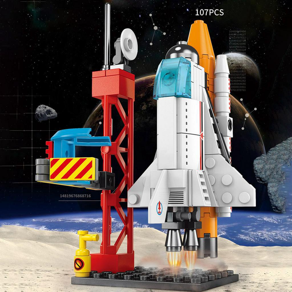 Mainan Balok Space carrier Edukasi Karakter Kartun Mainan Balok DIY 3D Puzzle Brick Mini