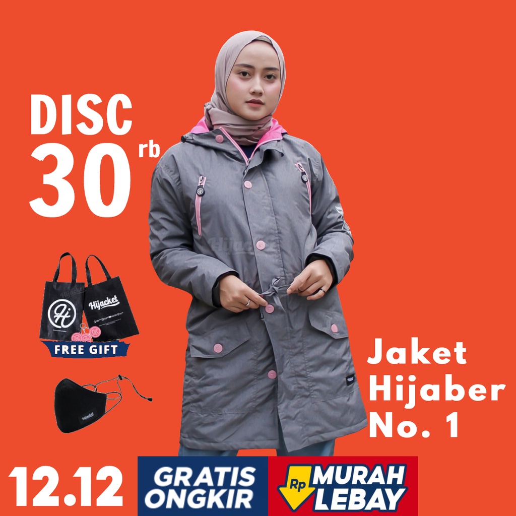 Hijacket Original Montix Hijaket Jaket Jacket Wanita Muslimah Jaket Parka Parasut Cewek Jumbo Murah Terbaru Jaket Hijaber-0
