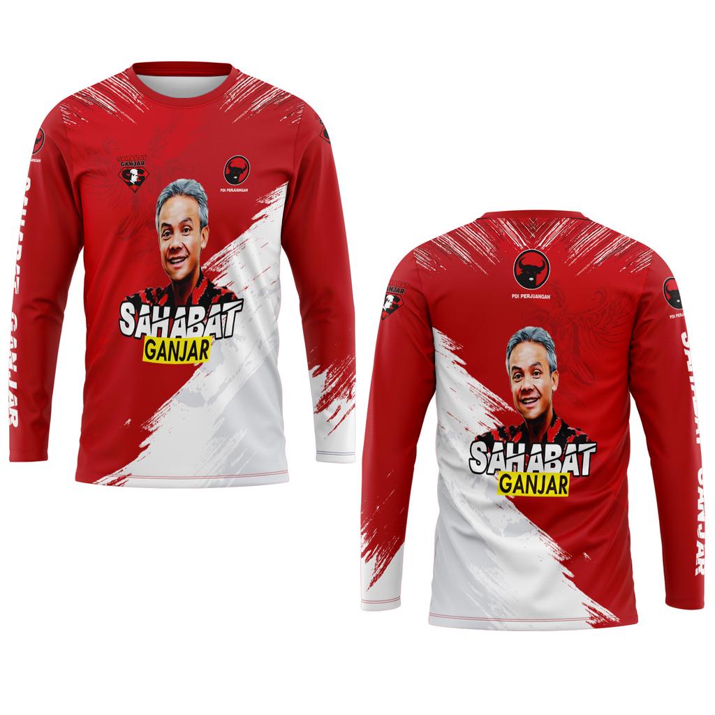 kaos merah putih ganjar pranowo baju sahabat ganjar