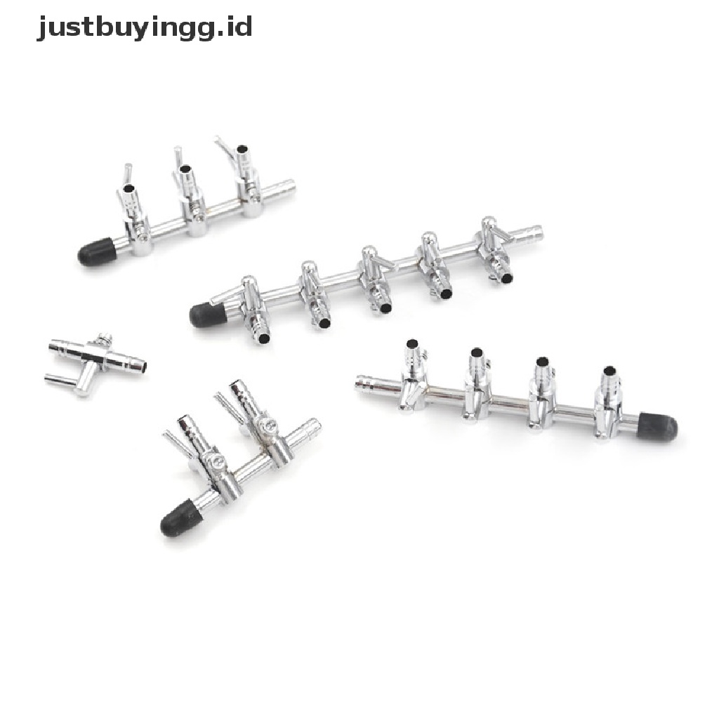 1 Pc Katup Kontrol Pipa Tabung Aliran Udara Bahan Stainless Steel Untuk Akuarium