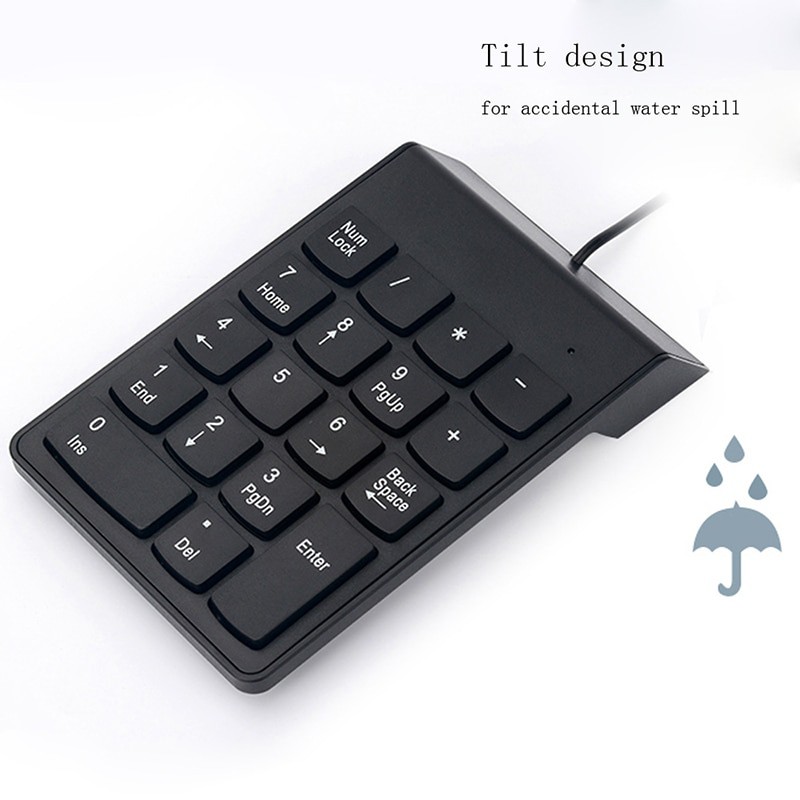 Numeric Keypad Numpad LED Backlight USB - K24 - Black