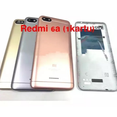 Backdoor Back Door Back Cover Tutupan Baterai Belakang Xiaomi Redmi 6A - 1 Kartu Sim