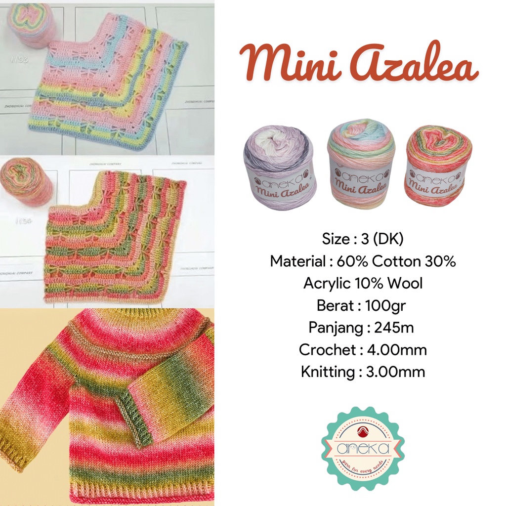 KATALOG - Benang Rajut Mini Azalea Yarn