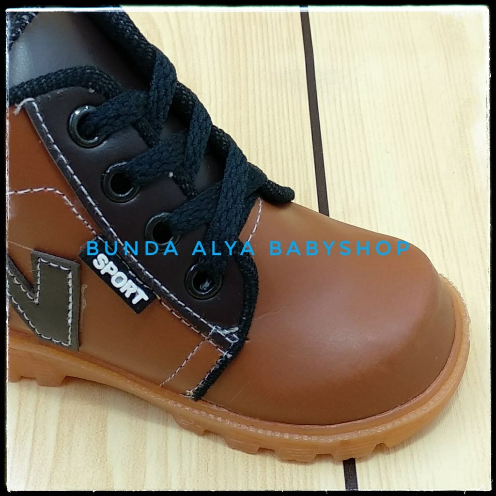 Sepatu Anak Laki Boots Usia 1 Tahunan COKLAT - Sepatu Anak Boots Cowok Keren Size 22 - 23