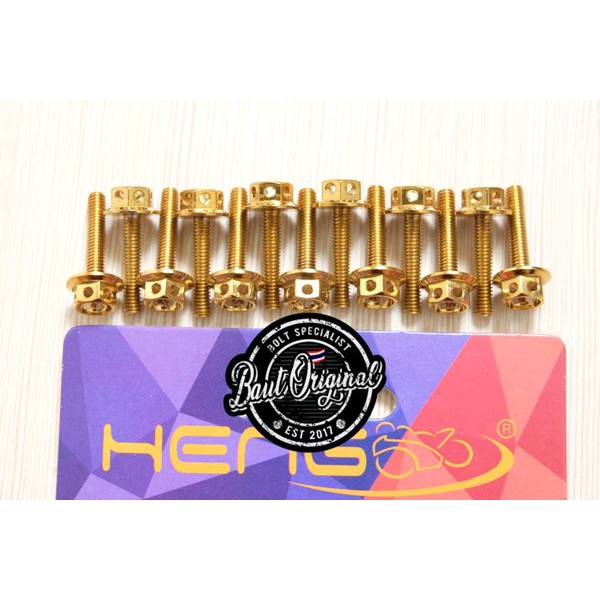 baut probolt gold flower 4x20 drat 6 panjang 2cm ori heng harga satuan