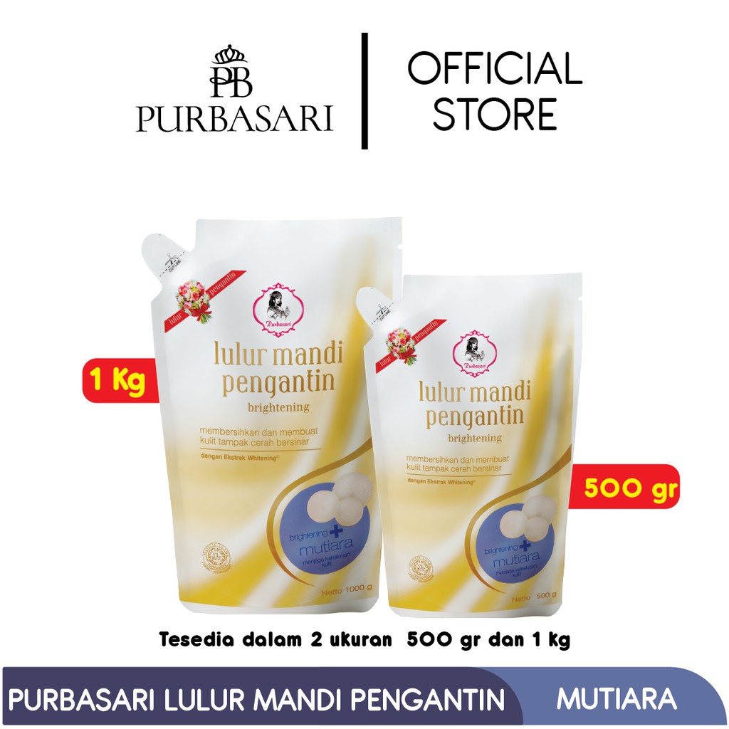 Purbasari Lulur Pengantin Mutiara 500gr Lulur Pemutih Lulur Pelembab Kulit