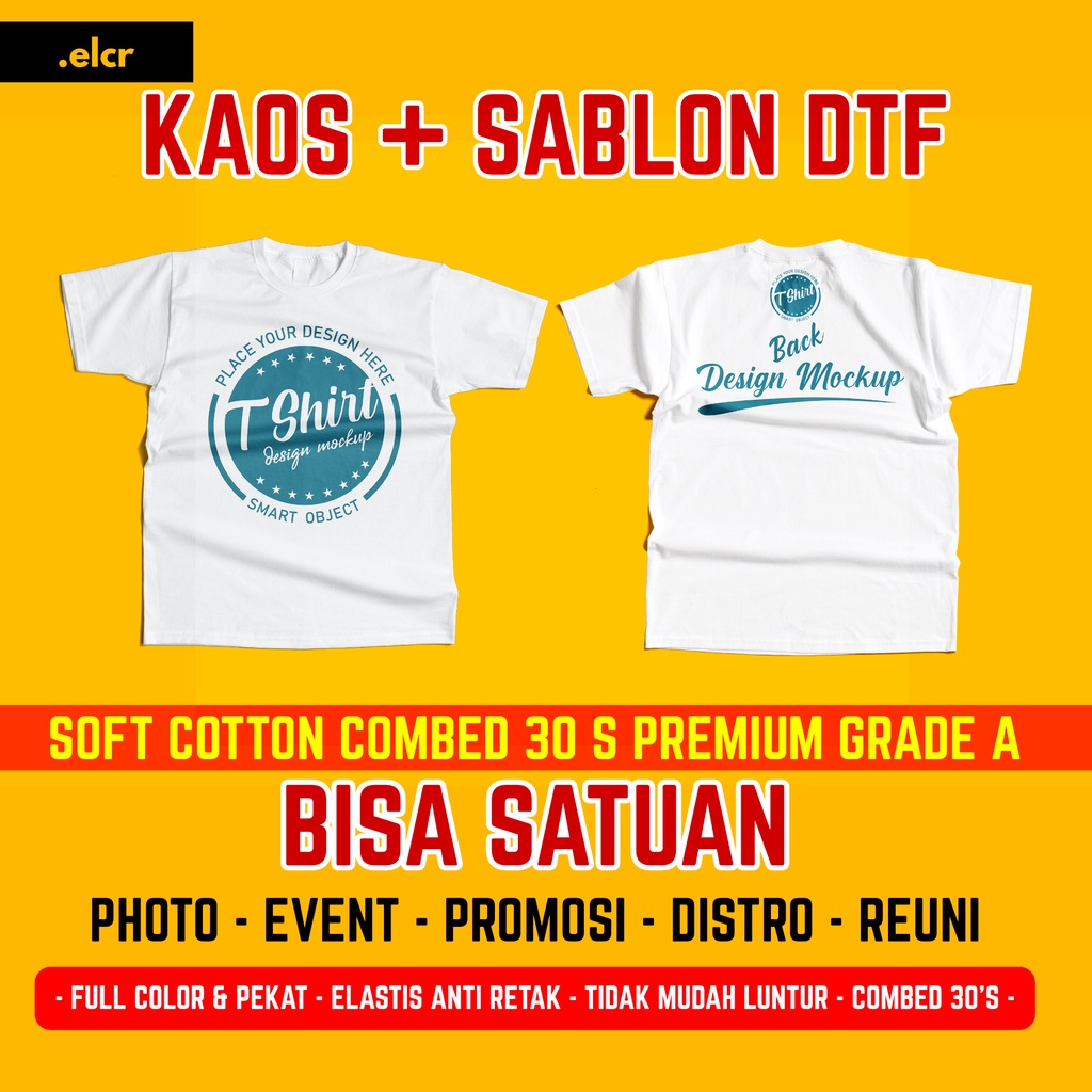 Jasa Sablon Kaos Murah / DTF / Sablon Custom Satuan / Sablon Baju