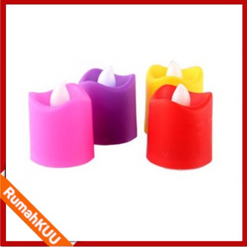 LILIN ELEKTRIK 5CM PLUS BATERAI/Lilin LED / Lilin Elektrik Ulang Tahun /tanpa api mini menyala warna