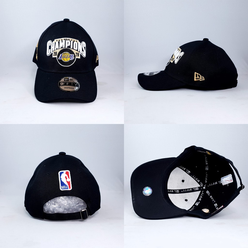 TOPI SNAPBACK NBA 2020 LA LAKERS CHAMPIONS HITAM