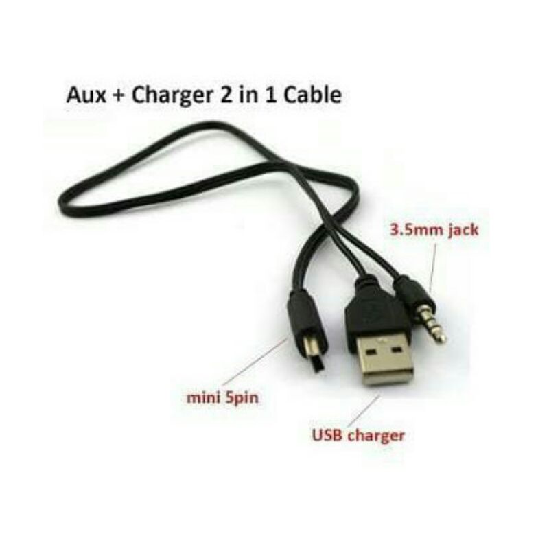 Kabel Speaker Audio 5 Pin - Kabel Charger USB