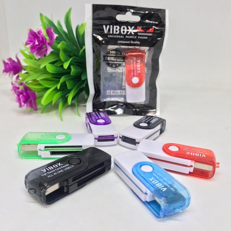 CARD READER VIBOX CR-41 SUPPORT UP TO 512GB WITH LED INDIKATOR CARDREADER MULTY 4in1 HIGH SPEED COPY DATA