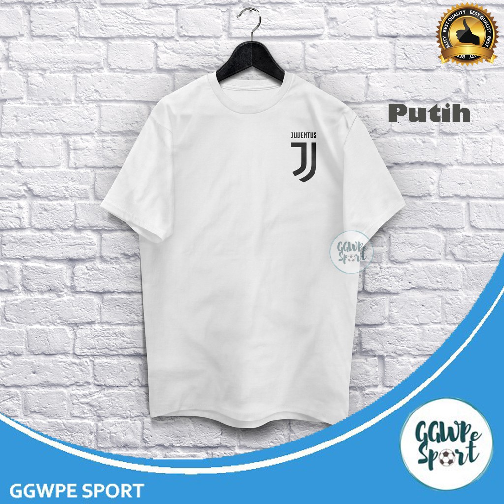 Kaos Distro Premium Juventus Logo Kecil Baju Distro Bola Cowok Katun Combed 30S Kualitas Terbaik