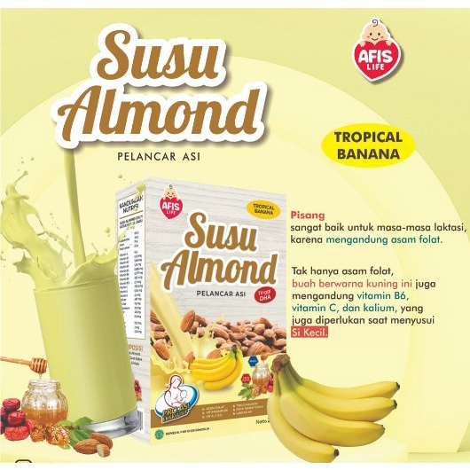 BELI 2 FREE Afis 60Gr AFIS SUSU ALMOND PELANCAR ASI BOOSTER ASI  Teh Pelancar Asi  Halal Afislife Kacang Almon Daun Katuk Madu 200 gr Asi Booster Tinggi DHA