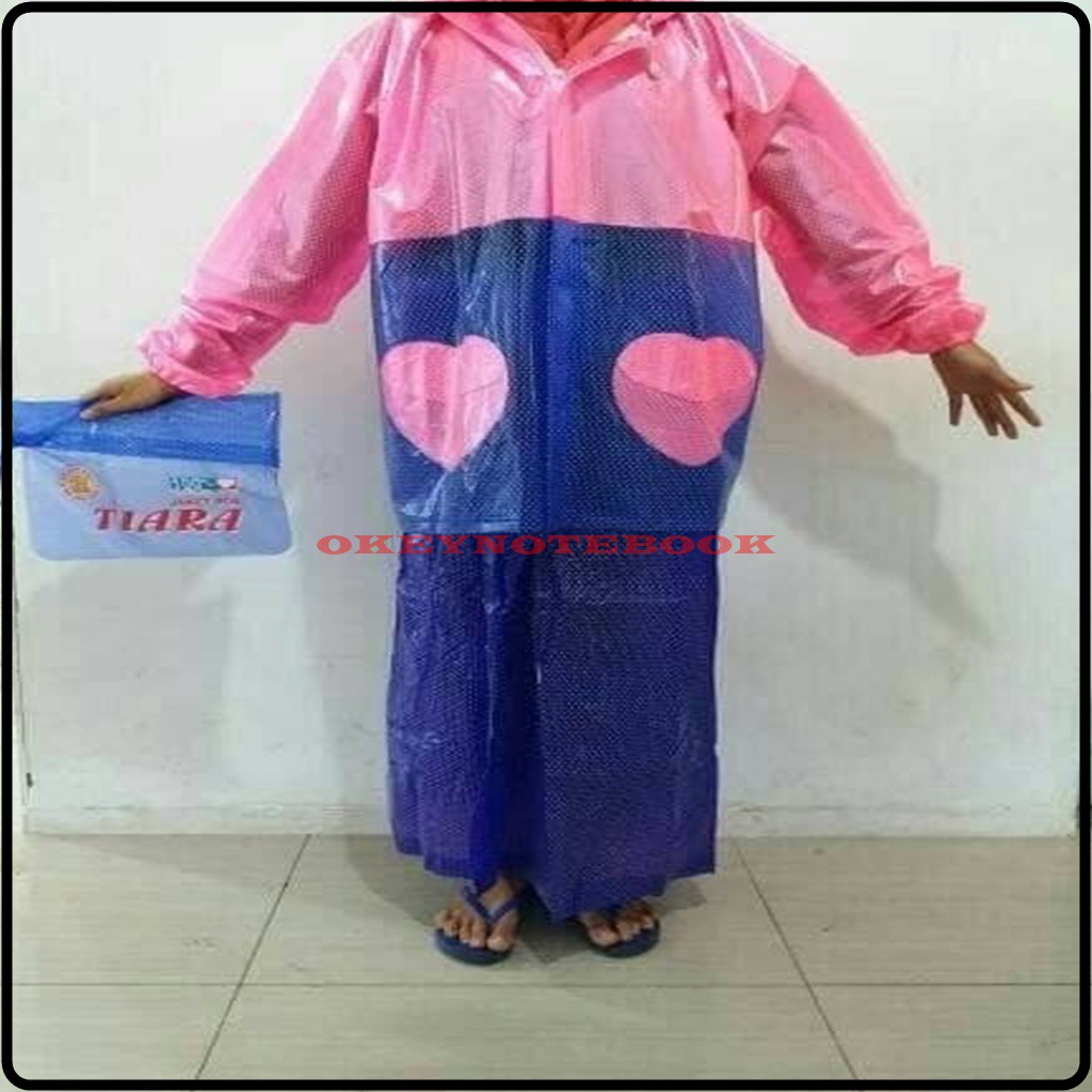 JAS HUJAN TIARA WANITA JAKET ROK POLKADOT MUSLIMAH BERKUALITAS