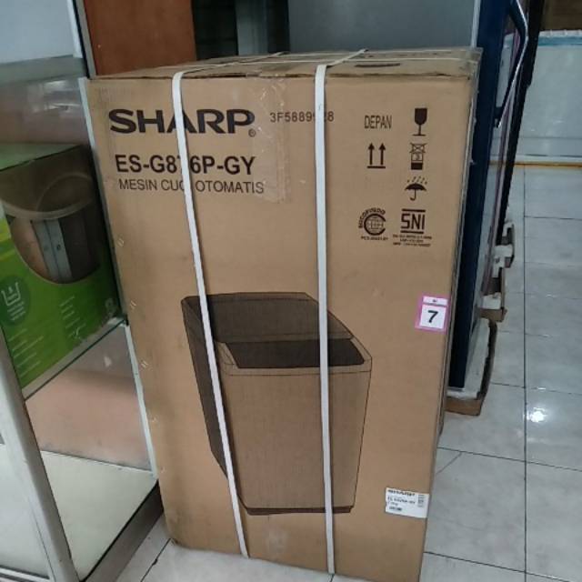 Mesin Cuci 1 Tabung Sharp Esg 876 Pgy 876pgy Top Loading 7 Kg Zero Pressure Shopee Indonesia