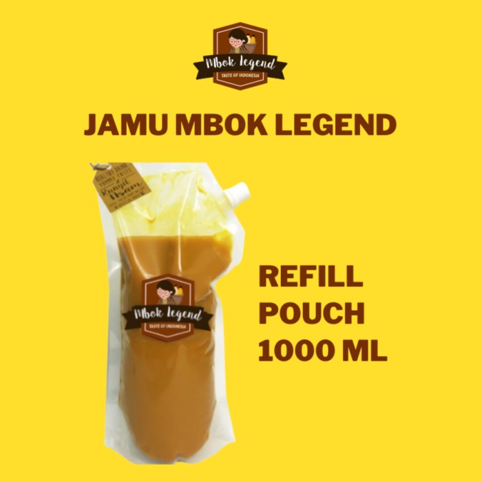 

(BISA COD) Jamu Beras Kencur/Kunyit Asam/Wedang jahe/Kunyit Tawar 1000 ML Pouch - KA Sirih