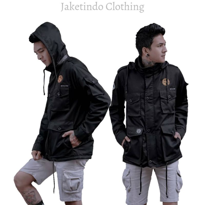 JAKET PRIA PARKA KANVAS 4 SAKU TERBARU - JAKET PARKA COWOK MOTIF