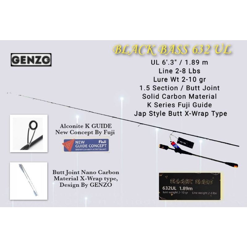 JORAN GENZO BLACK BASS 2-8 LB... GRATIS UMPAN MICROJIG