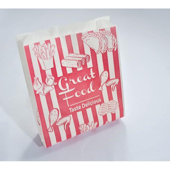

Paperbag 16x4x20cm 100 pcs GP40/221604 kertas greaseproof / anti minyak kantong makanan