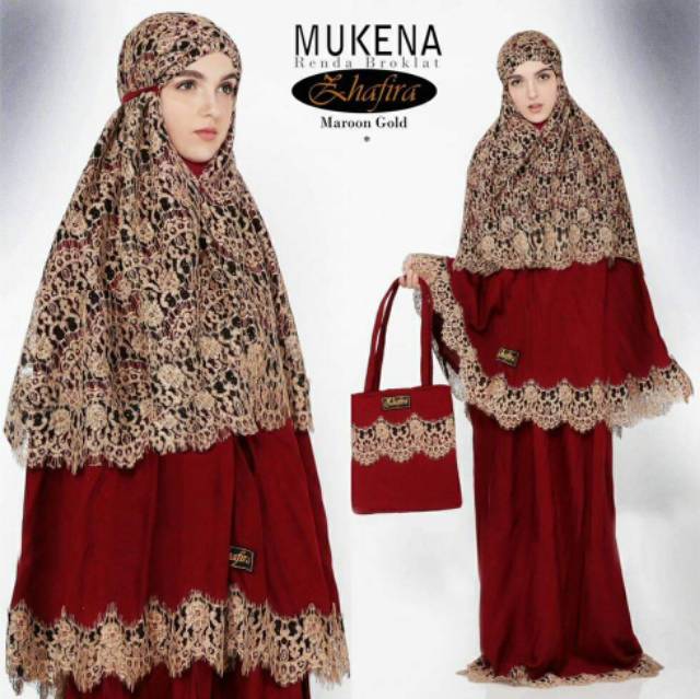 Mukena Bali Brokat Premium ZHAFIRA ORIGINAL Jumbo Dewasa ...