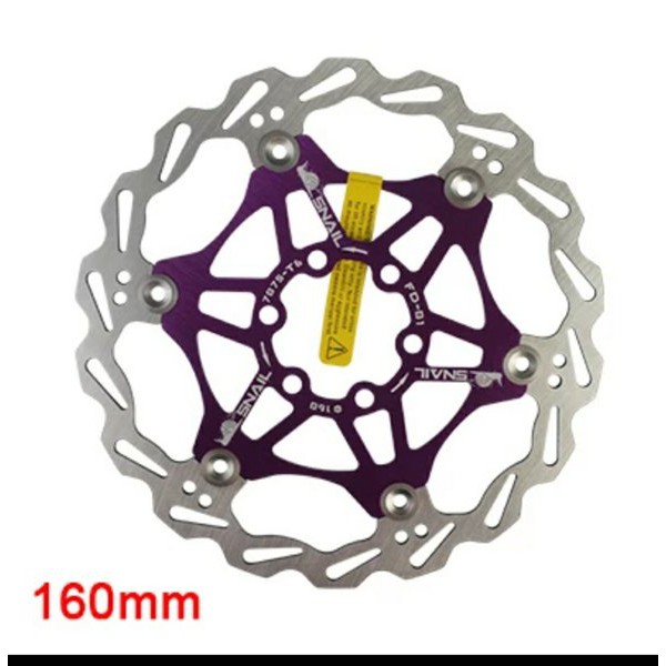 Snail Rotor 160mm Floating - Rotor Disc Brake Sepeda - Rotor Sepeda Ungu