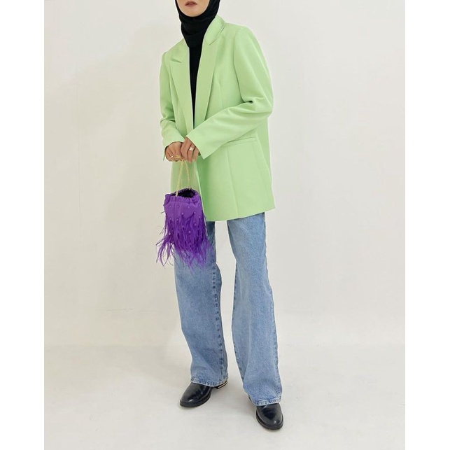 TRICK & TRICKY OVERSIZED BLAZER MINT GREEN