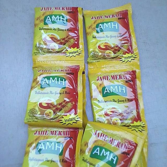 

Jahe Merah Super Amanah Instan / jahe AMH Jahe Amanah per Renceng (1Kg isi 6)