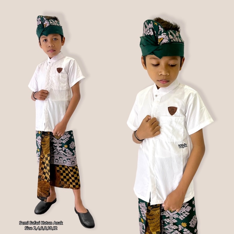 Baju Koko Anak/ BAJU SAJA!!//Safari Anak/ Pakaian Adat Bali Anak