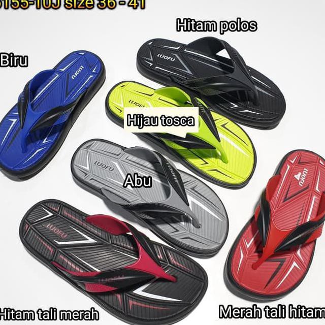 ~ TERLARIS SANDAL JELI SLOP WANITA~ JELLY SANDAL JEPIT ANAK ABG LUOFU SENDA IMPORT 6155-10J SIZE 36