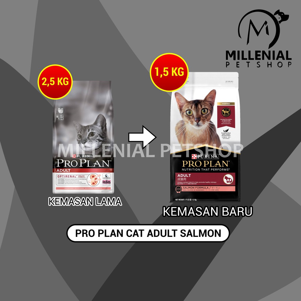 Makanan Kucing pro plan adult salmon 1.5 KG