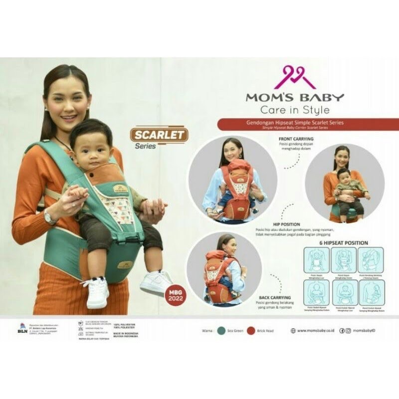 Moms Baby Gendongan hipseat seri SCARLET MBG2022