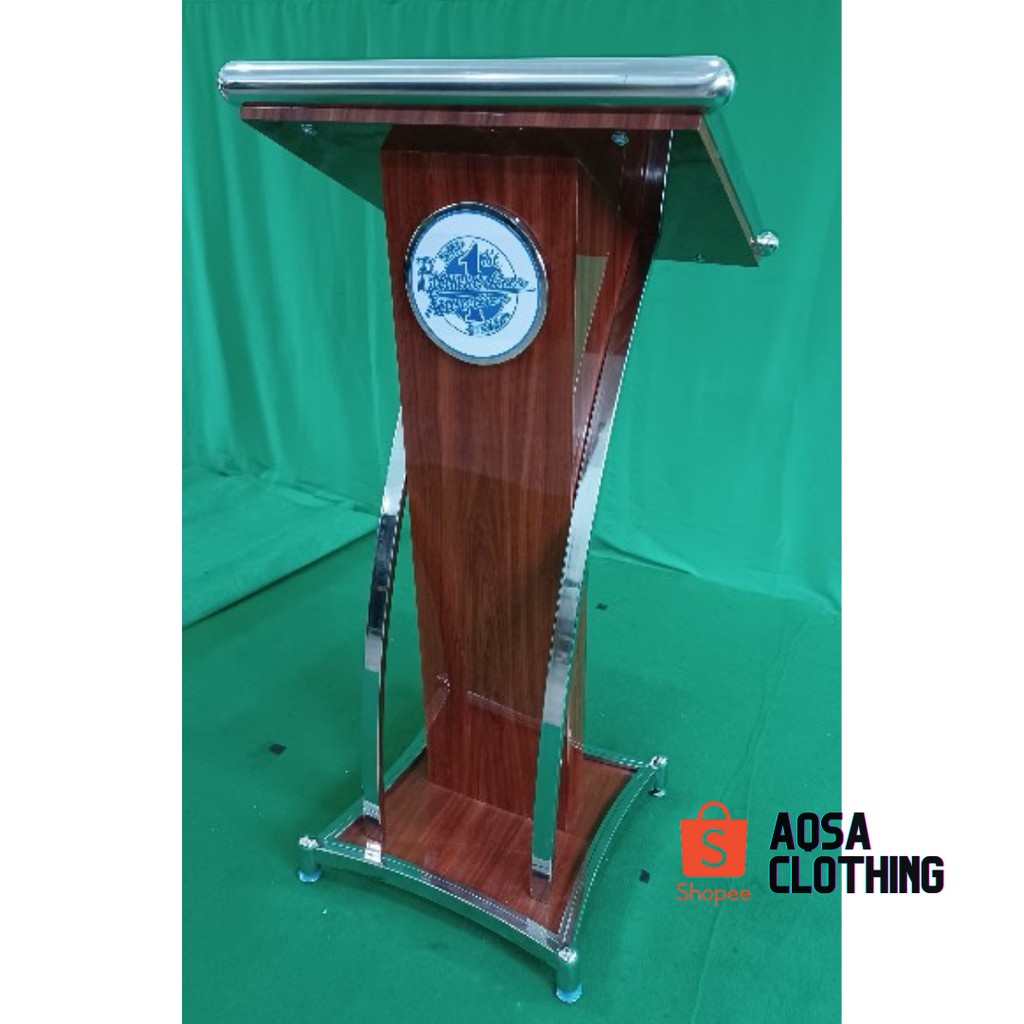 MIMBAR PODIUM/PODIUM MIMBAR MINIMALIS UNTUK PIDATO MASJID BAHAN KAYU DAN STAINLES