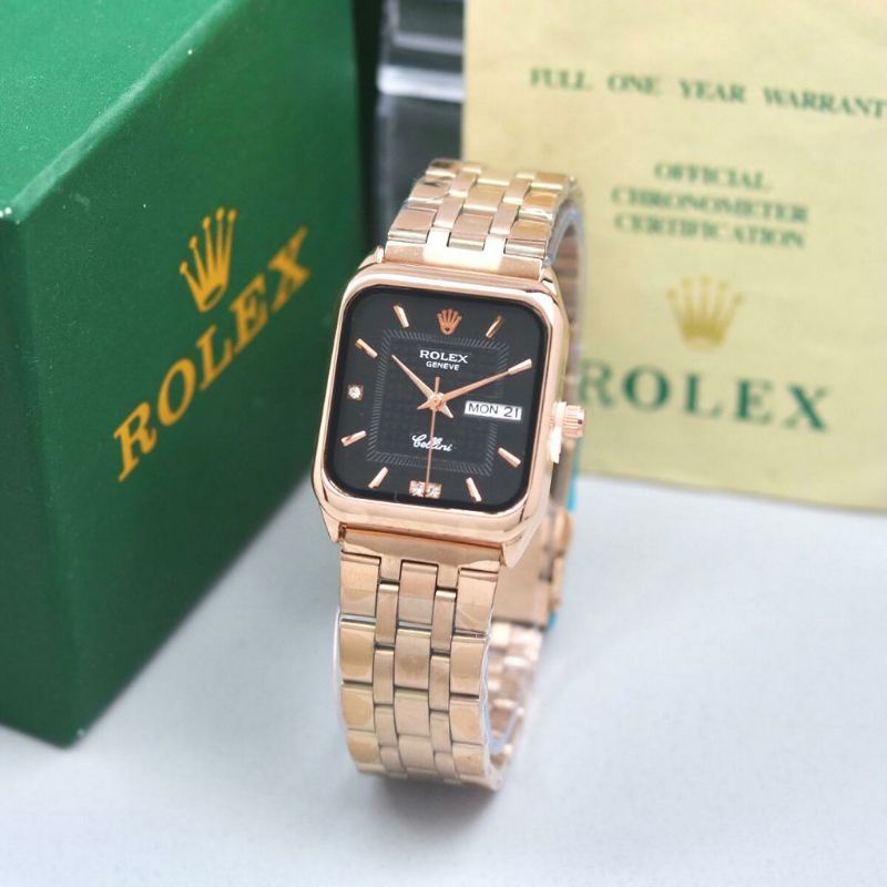 Jam Tangan Rolex Pria Wanita Rantai Stainliss Outdoor Jam Tangan Fashion Terlaris