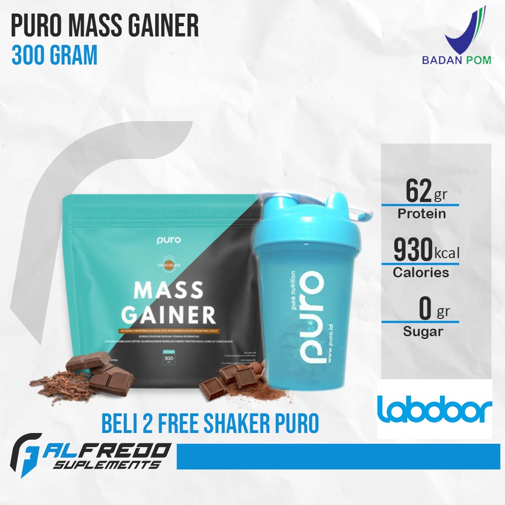 Gainer PURO Mass Weight Gain 300 Gram Penambah Berat Badan BPOM HALAL