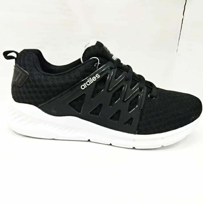 Terlaris | Ardiles ELBA Sepatu Sneakers Casual Running Pria Cowok Men ORIGINAL - Hitam 38 Elegan