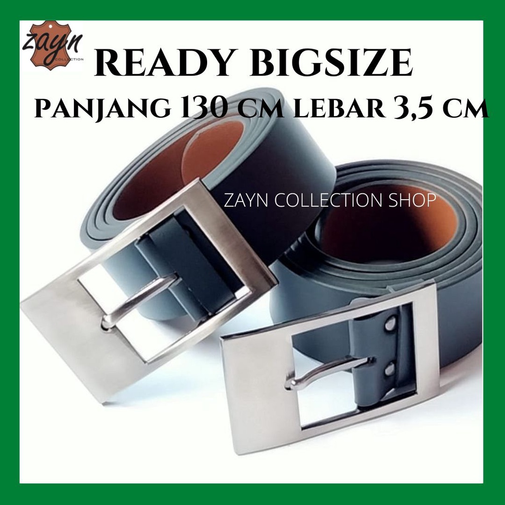 Ikat Pinggang Wanita Unisex Kepala Besi Kotak Model Tusuk Jarum Lebar 4 Cm Gesper Pria Panjang Bigsize Fashion Korea Jumbo