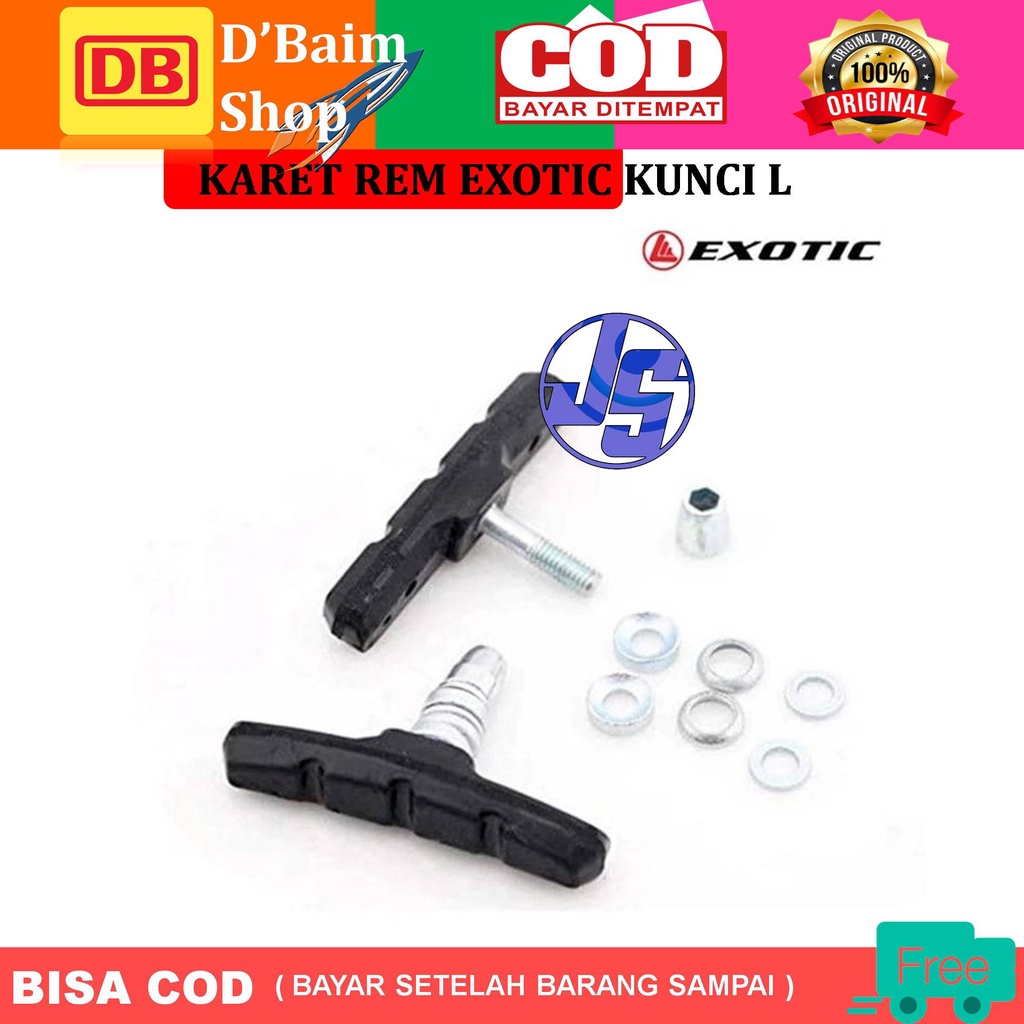 Karet Rem Kampas Rem Sepeda Exotic Kunci L Karet Rem L