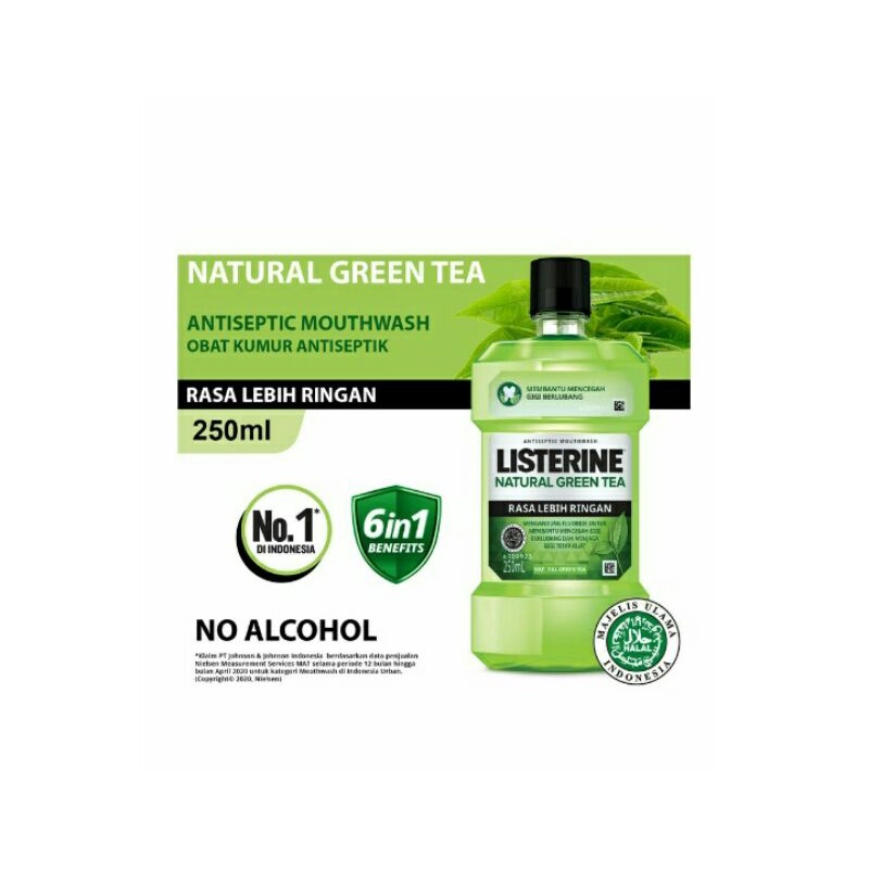 Listerine Mouthwash Antiseptic NaturalGreen Tea 250MI