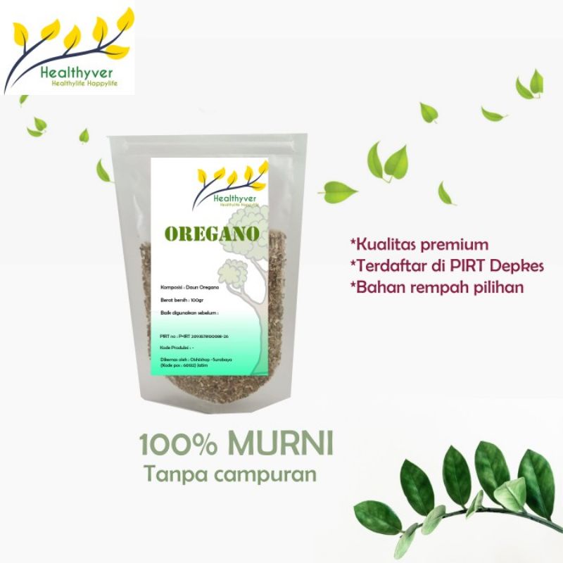 

HEALTHYVER Oregano Kering / Daun Oregano Kering / Origano 100gr