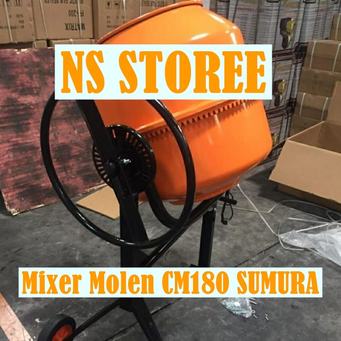 Sumura Mesin Pengaduk Semen Molen Concrete Mixer CM 180 Mini Mixer Molen Sumura